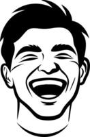 Joyful Man Laughing Illustration for Graphic Design and Custom Print Applications vector