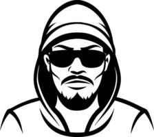 Stylish Man in Hoodie and Sunglasses Design for Urban Art and Graphic Projects vector