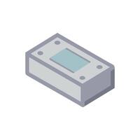 Concrete Block Icon for Home Construction vector