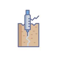 Stylish Icon Design for Crack Injection vector