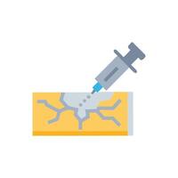 Creative Concrete Crack Injection Icon Design vector