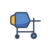Stylish Mixer Paddle Icon for Construction vector
