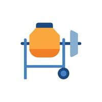 Creative Concrete Mixer Icon for Engineering vector