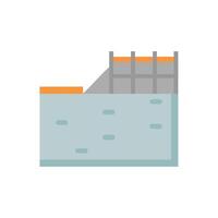 Retaining Wall Icon for Building Projects vector