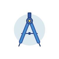 Drafting Compass Icon for Precision Drawing vector