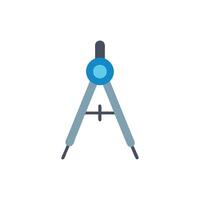 Drafting Compass Icon for Engineering Projects vector
