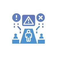 Stylish Emergency Assembly Point Icon for Sites vector