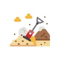 Excavation Site Icon for Construction vector