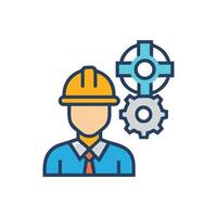 Engineer Icon for Construction Services vector