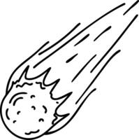 Meteor Comet Design for Astronomy Themes Crafts and Coloring Pages vector