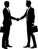 Professional Businessmen Shaking Hands Representing Partnership and Collaboration vector