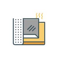 Stylish Fireproofing Material Icon for Safety vector