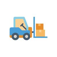 Stylish Forklift Icon for Industrial Use vector