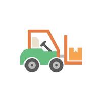 Creative Forklift Icon for Construction Sites vector
