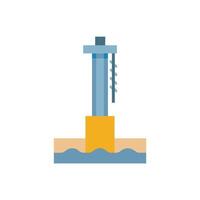 Stylish Foundation Piling Icon for Builders vector