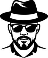 Stylish Man in Hat and Sunglasses Illustration for Modern Design Projects vector