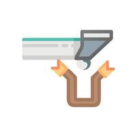 Stylish Gutter Installation Icon for Professionals vector