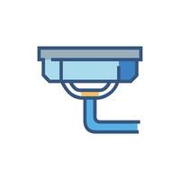 Gutter Installation Icon for Exterior Improvements vector