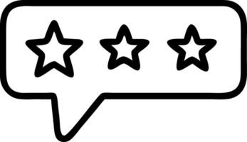 Three Star Rating Feedback Speech Bubble for Review Platforms and User Engagement vector