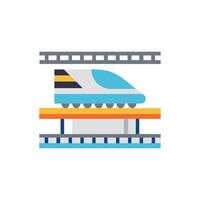 High Speed Rail Construction Icon vector