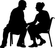 Silhouette of a Couple Holding Hands in Emotional Connection Ideal for Relationship Themes vector