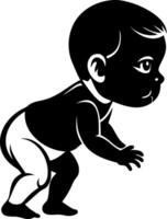 Playful Baby Crawling Graphic for Fun and Creative Projects vector