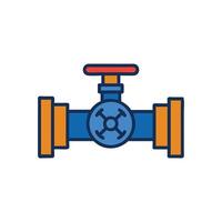 Stylish industrial valve icon for engineering vector