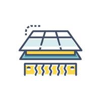 Distinctive insulated roofing icon for industrial projects vector