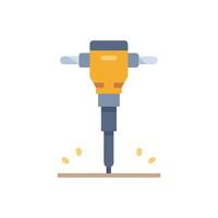 Modern jackhammer icon design for construction work vector
