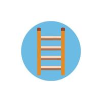 Modern ladder icon design for construction and home vector