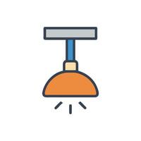 Modern lighting fixture icon design for interior spaces vector
