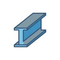 Quality loadbearing steel beam icon for industrial use vector