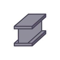 Distinctive loadbearing steel beam icon for structural design vector
