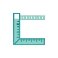 Distinctive measuring square icon for engineering applications vector