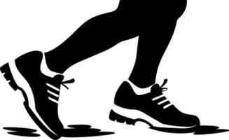 Dynamic Running Shoe Silhouette for Fitness Enthusiasts and Athletic Designs vector