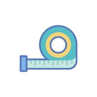 Quality measuring tape icon design for industrial applications vector
