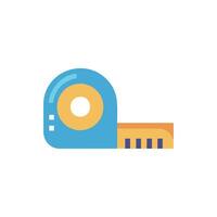 Stylish measuring tape icon design for construction work vector
