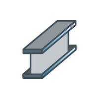 Quality metal beam icon design for structural projects vector