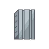 Modern metal cladding icon design for building projects vector