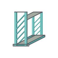 Modern metal framework icon design for construction sites vector