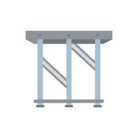 Distinctive metal framework icon for industrial design vector