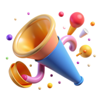 serene traditional Birthday Party Horn Blower Festive Sound Cutout premium png