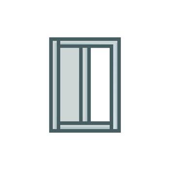 Modern window frame icon design for building projects vector