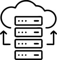 Cloud Storage Server Data Upload for Technology Digital Solutions vector