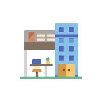Modern office space icon design for modular architecture vector
