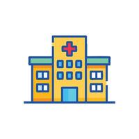 Modern modular hospital icon design for healthcare projects vector