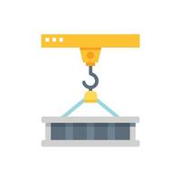 Modern overhead crane icon design for lifting applications vector