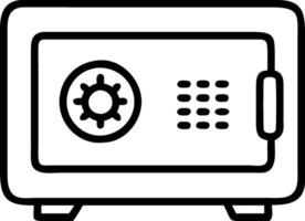 Illustration of a Secure Money Safe with Classic Design for Financial Security Concepts vector