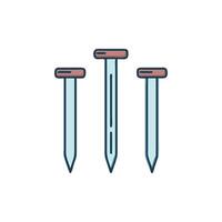 Distinctive nails icon for construction and DIY projects vector