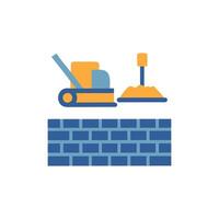 Modern paver block installation icon for construction vector